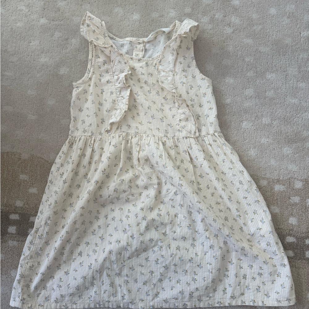 H&M Cream Kids Dress with Ruffle Accent
